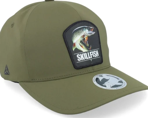 Muskellunge Muskie Delta Seamless Olive Flexfit - Skillfish