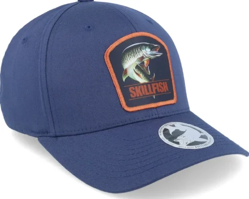 Muskellunge Muskie Wooly Combed Navy Flexfit - Skillfish