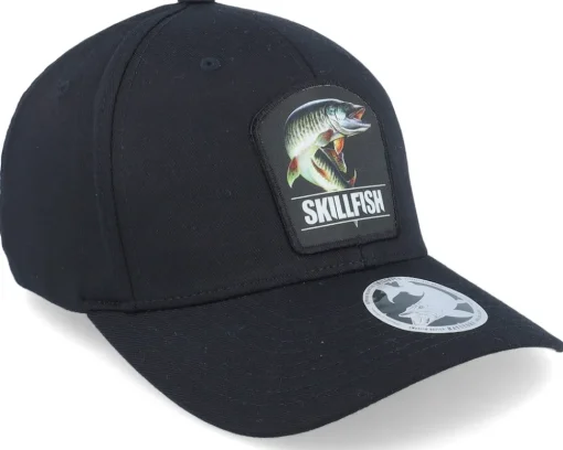 Muskellunge Muskie Wooly Combed Black Flexfit - Skillfish
