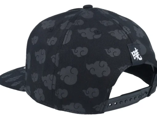 Naruto Shippuden Tonal Akatsuki Cloud Black Snapback - Difuzed