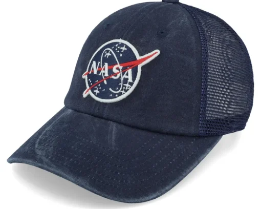 Nasa Raglan Bones Navy Trucker - American Needle