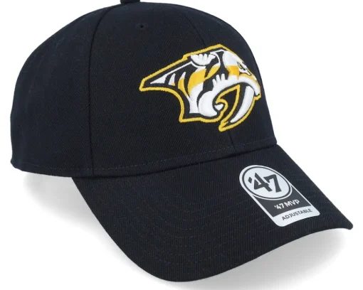 Nashville Predators Mvp Black/White Adjustable - 47 Brand