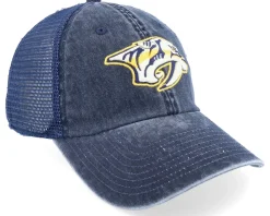 Nashville Predators Raglan Bones Navy Trucker - American Needle