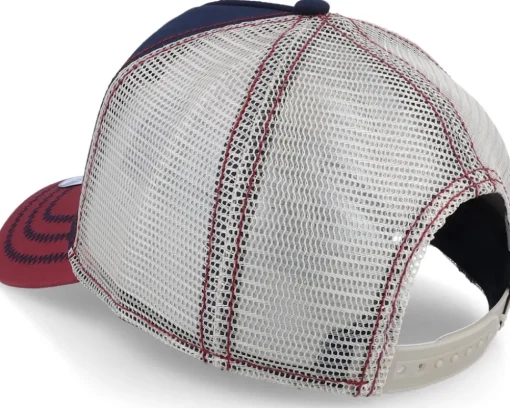 Nautical Anchor Patch Navy/Maroon White Trucker - Iconic