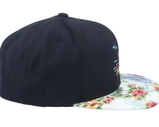 Neon Summer Beach Floral Mint Snapback - Iconic