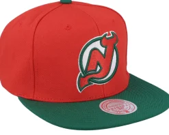 New Jersey Devils Team 2 Tone 2.0 Red/Green Snapback - Mitchell & Ness