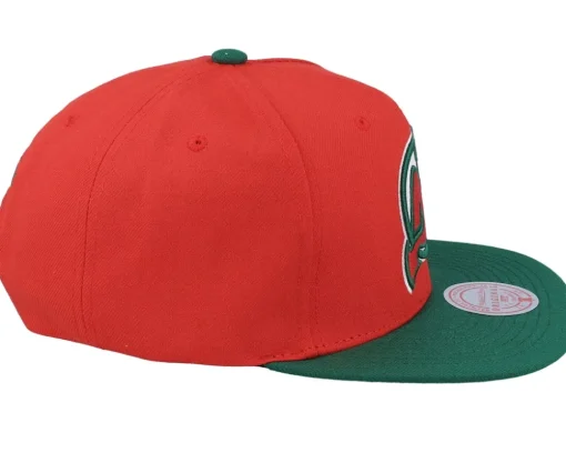 New Jersey Devils Team 2 Tone 2.0 Red/Green Snapback - Mitchell & Ness