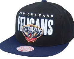 New Orleans Pelicans Billboard Classic Black/Blue Snapback - Mitchell & Ness