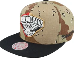 New Orleans Pelicans Choco Camo/Black Snapback - Mitchell & Ness