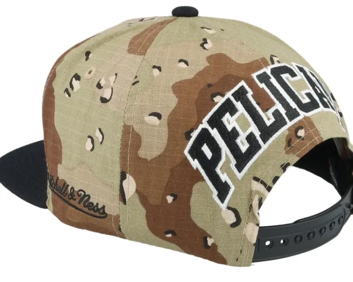 New Orleans Pelicans Choco Camo/Black Snapback - Mitchell & Ness