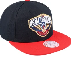 New Orleans Pelicans Core Basic Black/Red Snapback - Mitchell & Ness