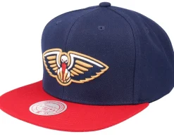 New Orleans Pelicans Team 2 Tone 2.0 Navy/Red Snapback - Mitchell & Ness