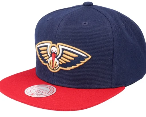 New Orleans Pelicans Team 2 Tone 2.0 Navy/Red Snapback - Mitchell & Ness