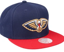 New Orleans Pelicans Team 2 Tone 2.0 Navy/Red Snapback - Mitchell & Ness
