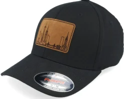 New York City Wide Engrave Patch Black Flexfit - Iconic