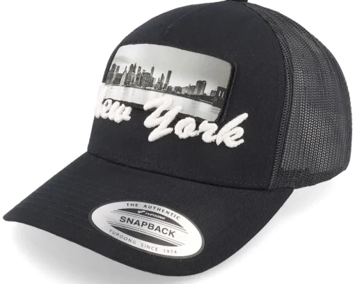 New York 3d & Patch Black Trucker - Bacpakr