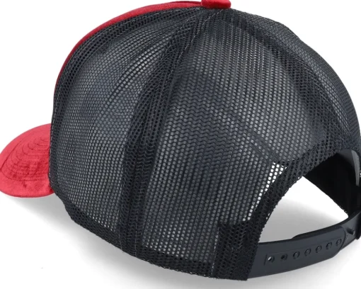 New York Gold Patch Velvet Red/Black A-frame Trucker - Calza Pennello