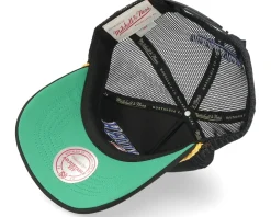 New York Islanders Gold Leaf Black Trucker - Mitchell & Ness