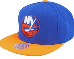 New York Islanders Team 2 Tone 2.0 Navy/Orange Snapback - Mitchell & Ness