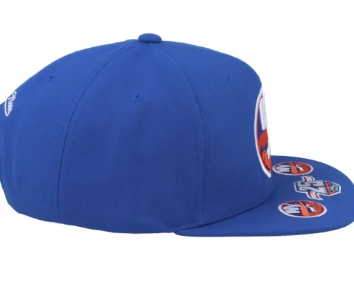 New York Islanders Vintage Hat Trick Blue Snapback - Mitchell & Ness