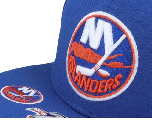 New York Islanders Vintage Hat Trick Blue Snapback - Mitchell & Ness
