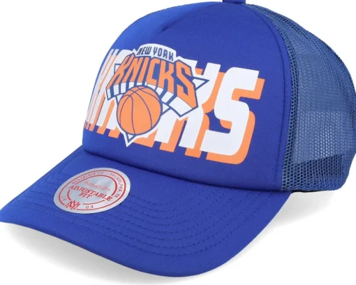 New York Knicks Billboard Blue Trucker - Mitchell & Ness