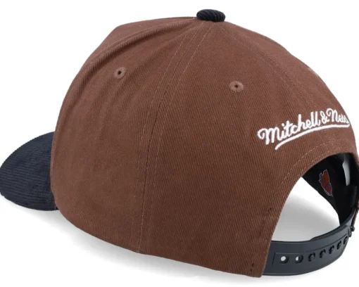New York Knicks Brown Black Pink Brown A-frame Adjustable - Mitchell & Ness