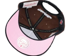 New York Knicks Brown Black Pink Brown A-frame Adjustable - Mitchell & Ness