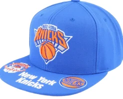 New York Knicks Front Face Blue Snapback - Mitchell & Ness
