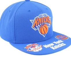 New York Knicks Front Face Blue Snapback - Mitchell & Ness
