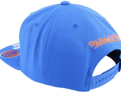 New York Knicks Front Face Blue Snapback - Mitchell & Ness
