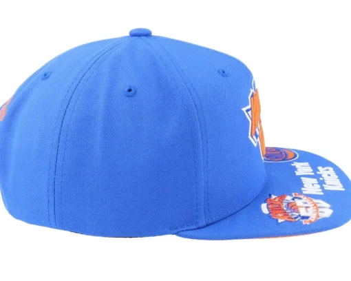 New York Knicks Front Face Blue Snapback - Mitchell & Ness