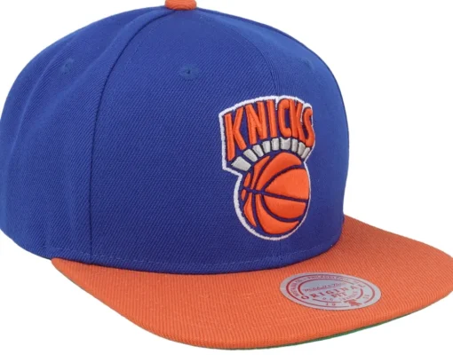 New York Knicks Patch Overload Blue/Orange Snapback - Mitchell & Ness