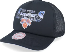 New York Knicks Rock On Black Trucker - Mitchell & Ness