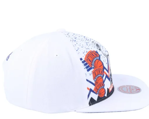 New York Knicks 90's Playa John Starks White Snapback - Mitchell & Ness