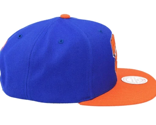New York Knicks Team 2 Tone Blue/Orange Snapback - Mitchell & Ness
