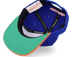 New York Knicks Team 2 Tone Blue/Orange Snapback - Mitchell & Ness
