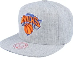 New York Knicks Team Heather 2.0 Grey Heather Snapback - Mitchell & Ness