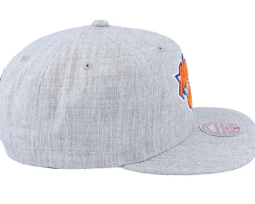 New York Knicks Team Heather 2.0 Grey Heather Snapback - Mitchell & Ness