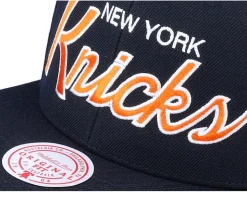 New York Knicks Team Script 2.0 Black Snapback - Mitchell & Ness