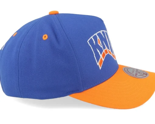 New York Knicks Wavy Pro Blue/Orange A-frame Adjustable - Mitchell & Ness