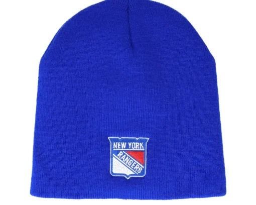 New York Rangers Cuffless Knit Royal Beanie - American Needle