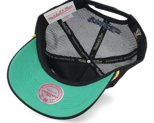 New York Rangers Gold Leaf Hwc Black Trucker - Mitchell & Ness