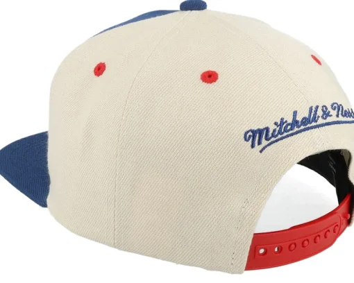 New York Rangers Pop Panel Off White/Navy Snapback - Mitchell & Ness