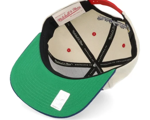 New York Rangers Pop Panel Off White/Navy Snapback - Mitchell & Ness