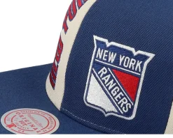 New York Rangers Pop Panel Off White/Navy Snapback - Mitchell & Ness
