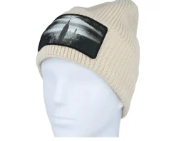 New York Skyscraper Beanie Oatmeal Oversized Cuff - Calza Pennello