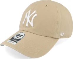 New York Yankees Ballpark Clean Up Khaki/White Dad Cap - 47 Brand