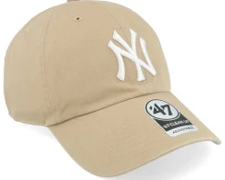 New York Yankees Ballpark Clean Up Khaki/White Dad Cap - 47 Brand
