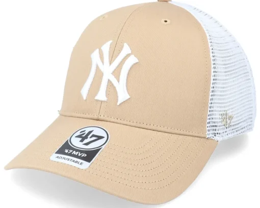 New York Yankees Branson Mvp Khaki/White Trucker - 47 Brand